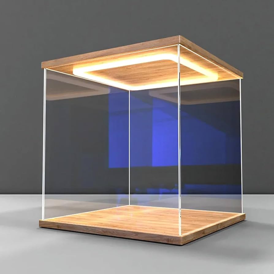 フィギュア ケース アクリル LED照明付き ディスプレイ 木製 組み立て簡単 Amazon.co.jp: フィギュアケース コレクションケース アクリル